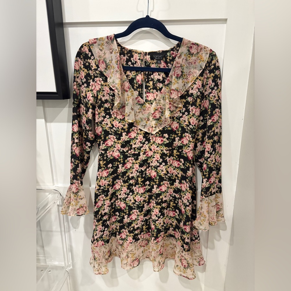 Floral Ruffled Mini Dress